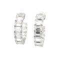 Emerald Cut Hoop Earrings
