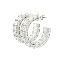 Emerald Cut Hoop Earrings