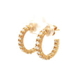 Diamond Hoop Earrings with Inner Diamonds