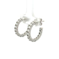 Diamond Hoop Earrings with Inner Diamonds