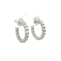 Diamond Hoop Earrings with Inner Diamonds