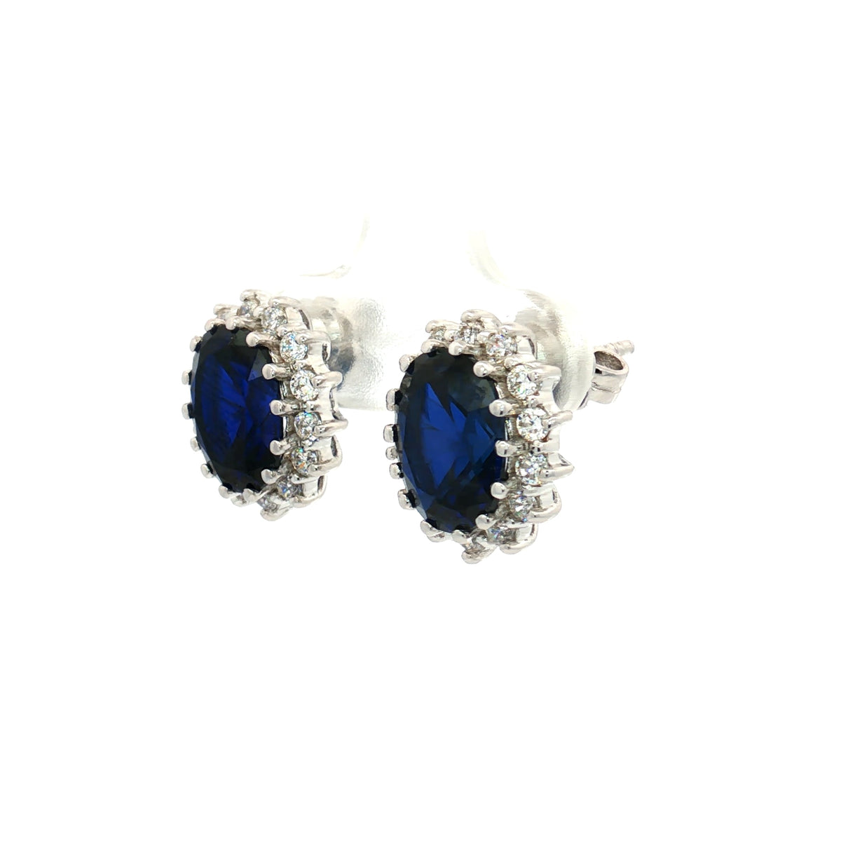 Dutchess Earrings with Sapphire Stone