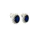 Dutchess Earrings with Sapphire Stone