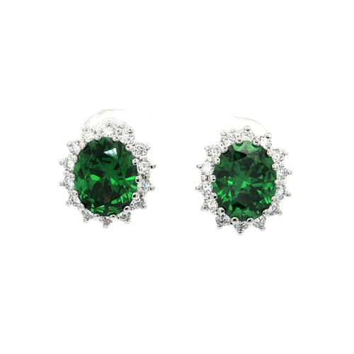Dutchess Earrings with Emerald Stone