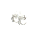 Petite Three Stone Brillant Cut Huggies