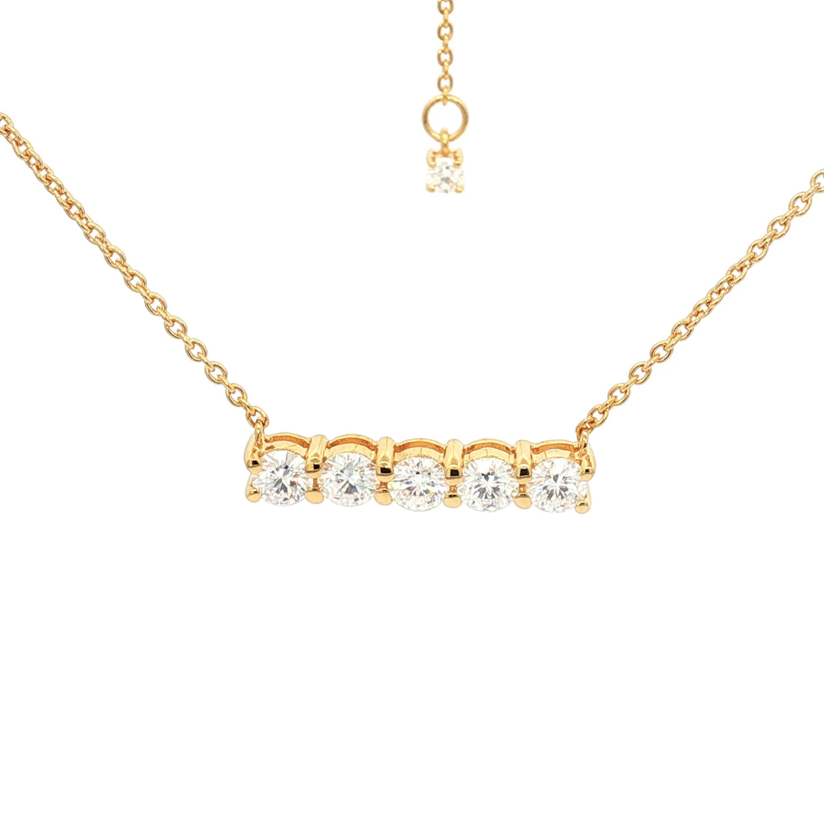 Five Stone Bar Necklace