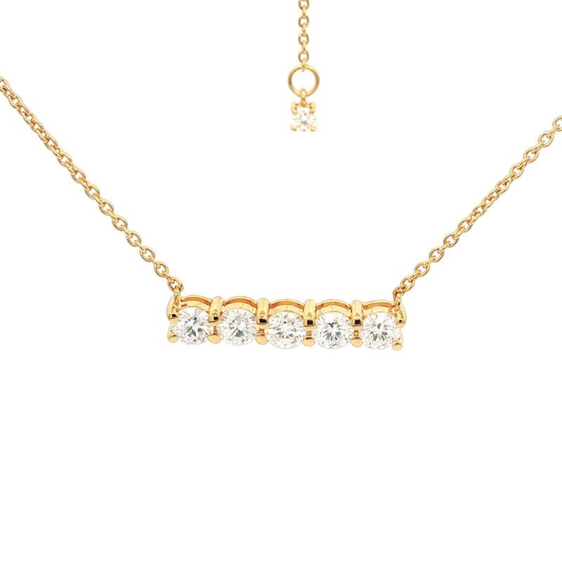 Five Stone Bar Necklace