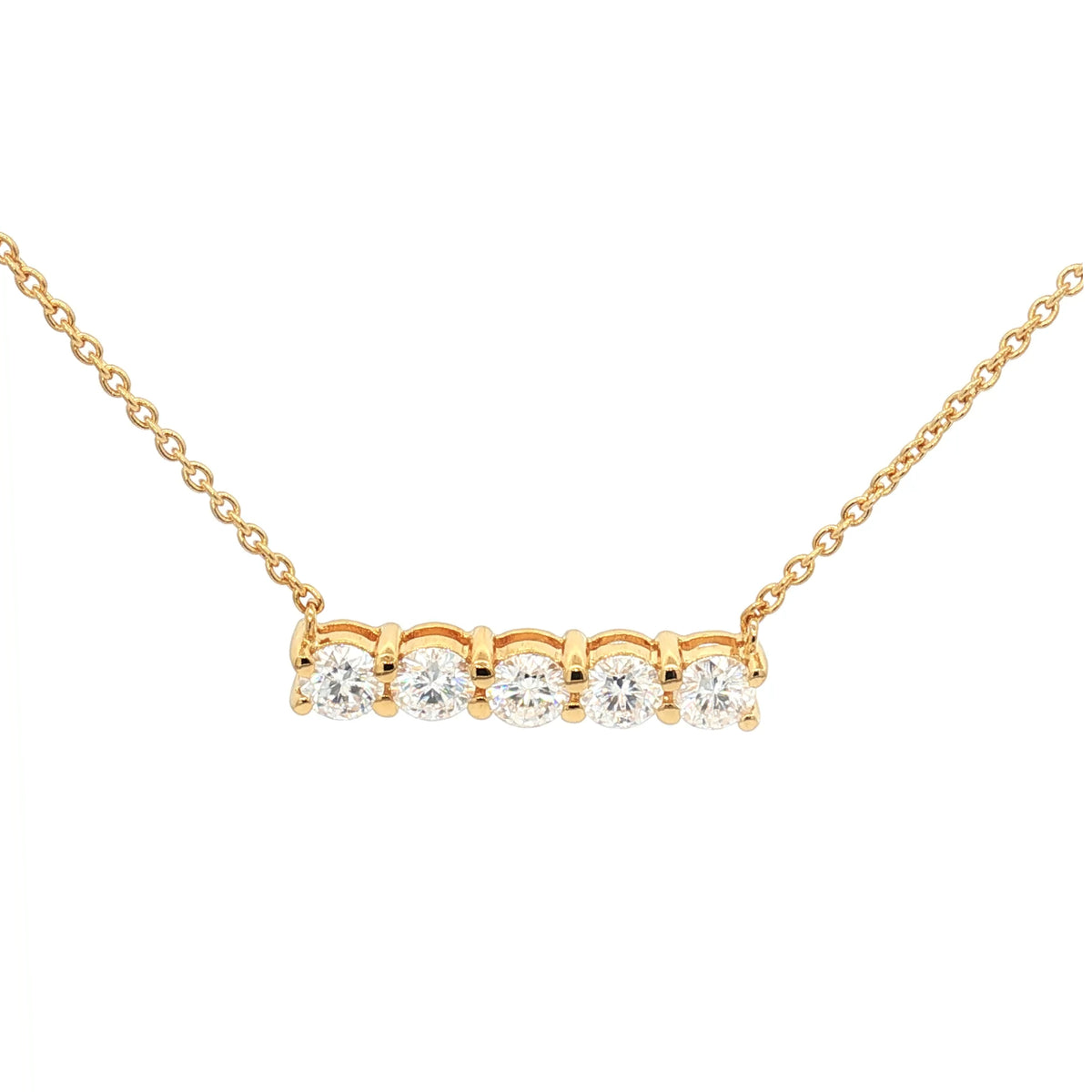 Five Stone Bar Necklace