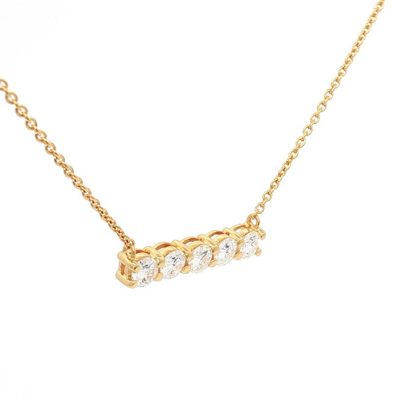 Five Stone Bar Necklace