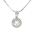 The Bezel Set Halo Pendant