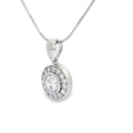 The Bezel Set Halo Pendant