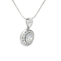 The Bezel Set Halo Pendant