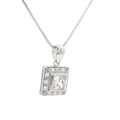 The Princess Cut Halo Pendant