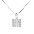 The Princess Cut Halo Pendant