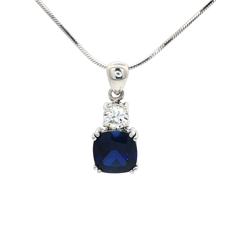 The Meghan Pendant with a Sapphire