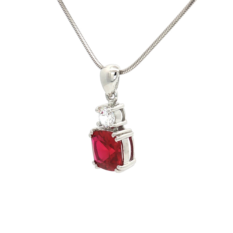 The Meghan Pendant with a Ruby
