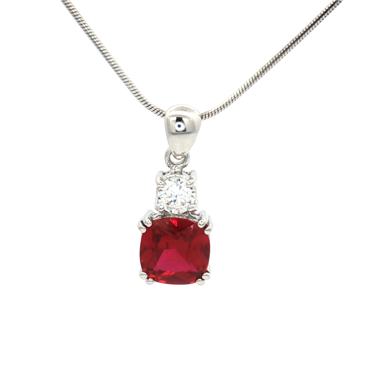 The Meghan Pendant with a Ruby