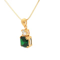 The Meghan Pendant with a Emerald on Yellow
