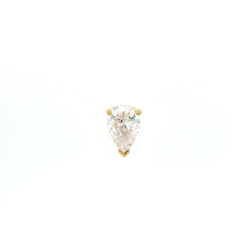 Teardrop Floating Diamond in yellow