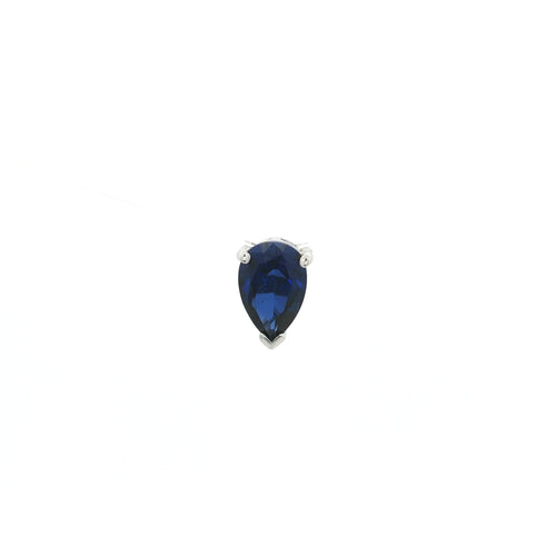 Teardrop Floating Diamond Sapphire