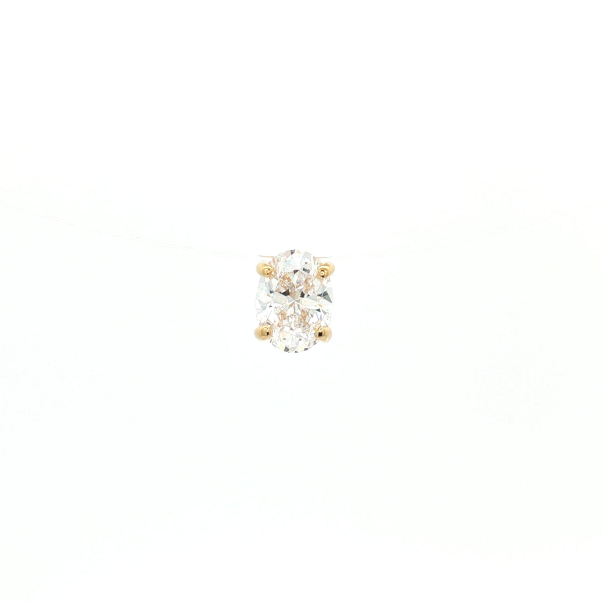 Laura's Choice - Oval Cut Floating Diamond in Yellow