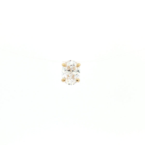 Laura's Choice - Oval Cut Floating Diamond in Yellow