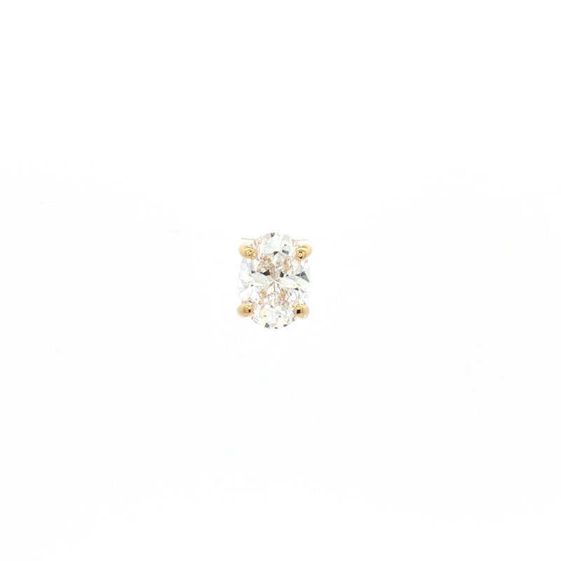 Laura's Choice - Oval Cut Floating Diamond in Yellow