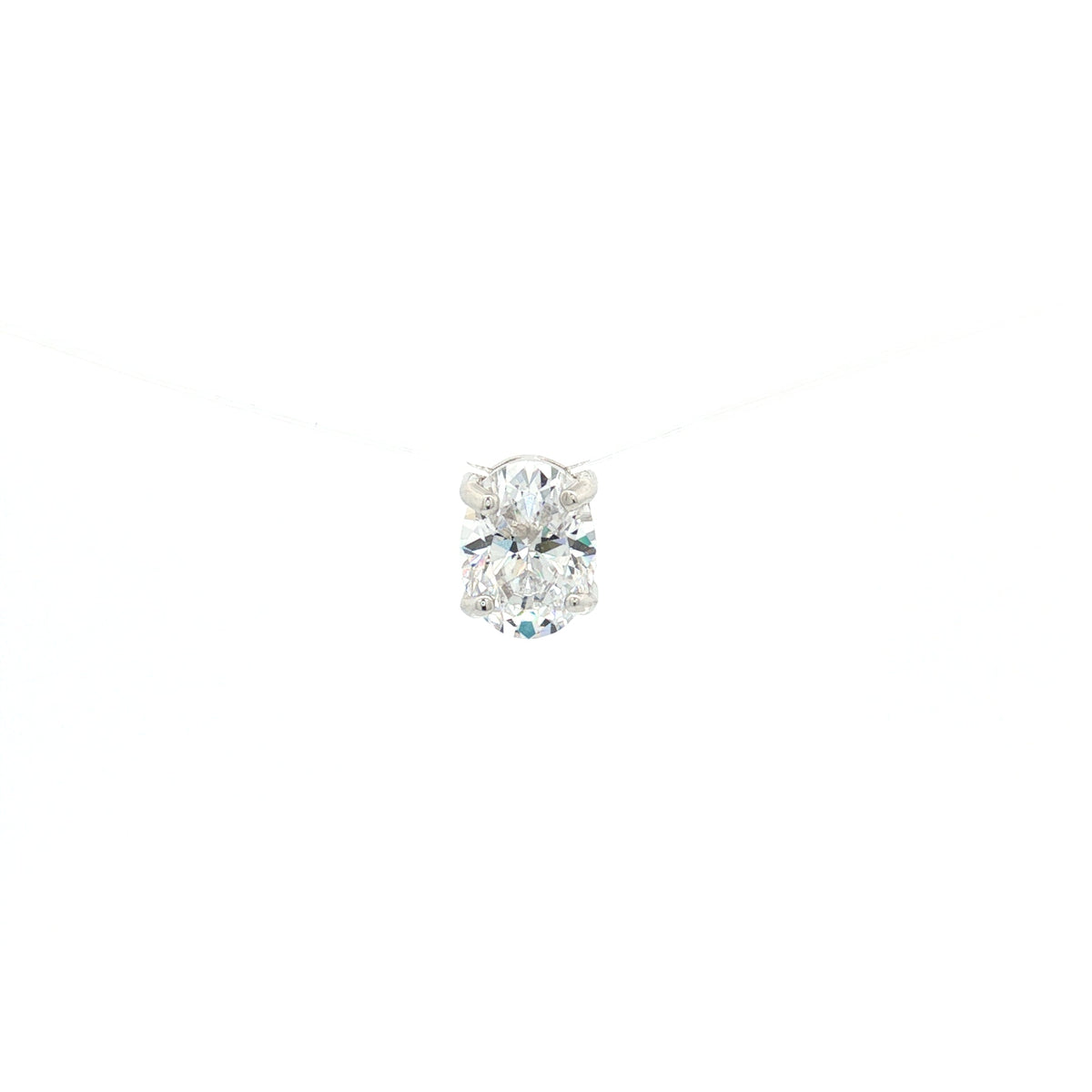 Oval Cut Floating Diamond