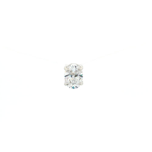 Oval Cut Floating Diamond