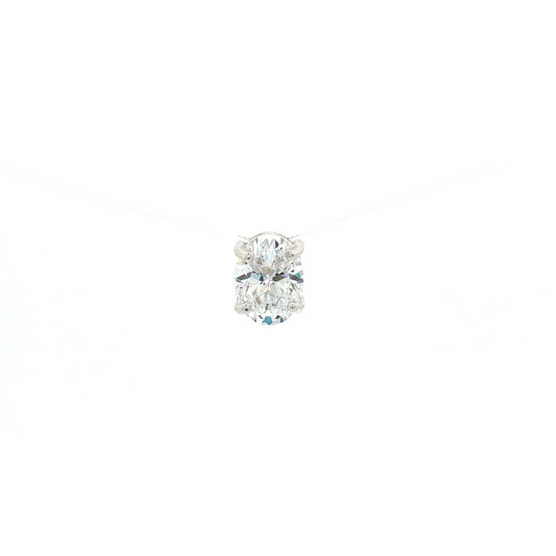 Oval Cut Floating Diamond