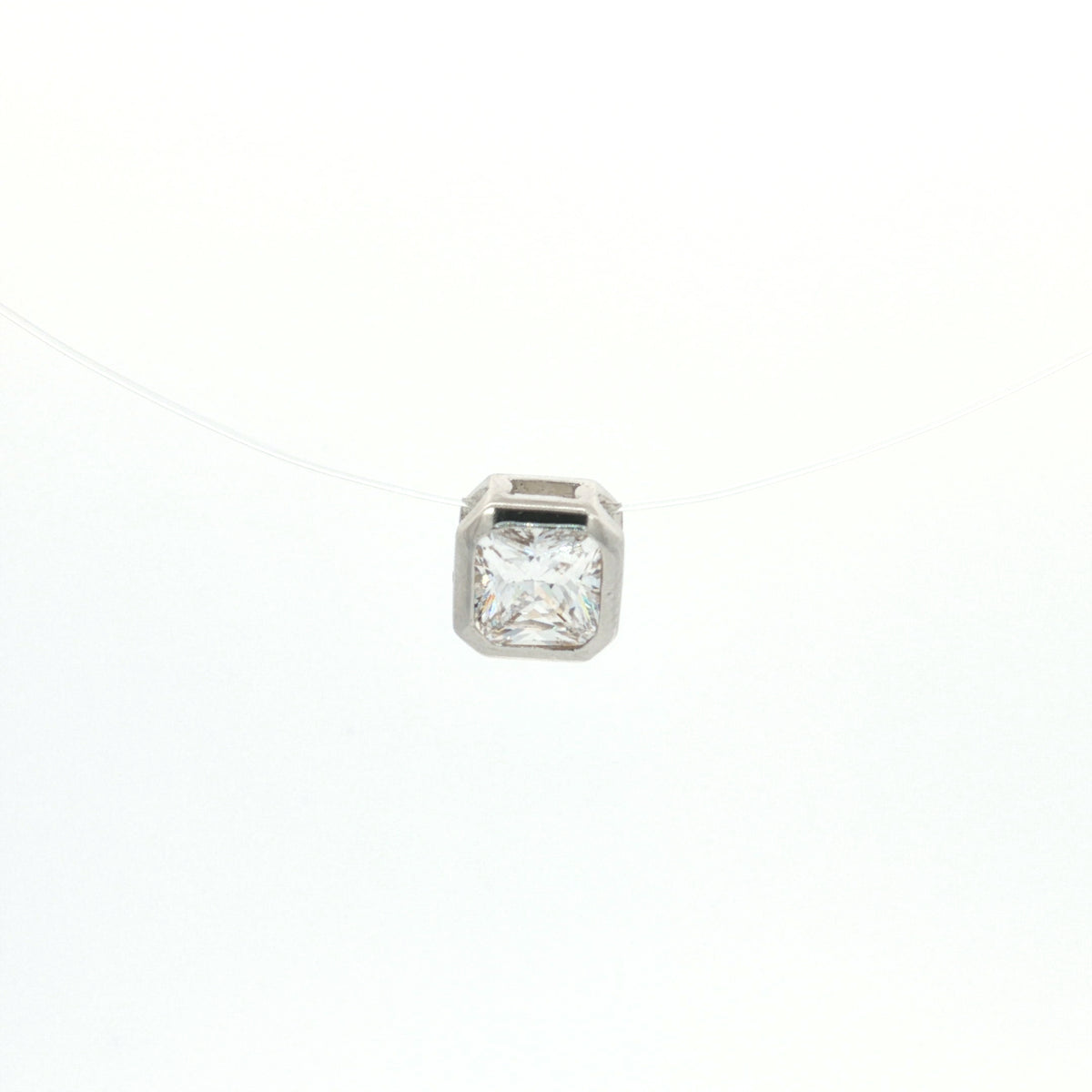 Princess Cut Floating Diamond