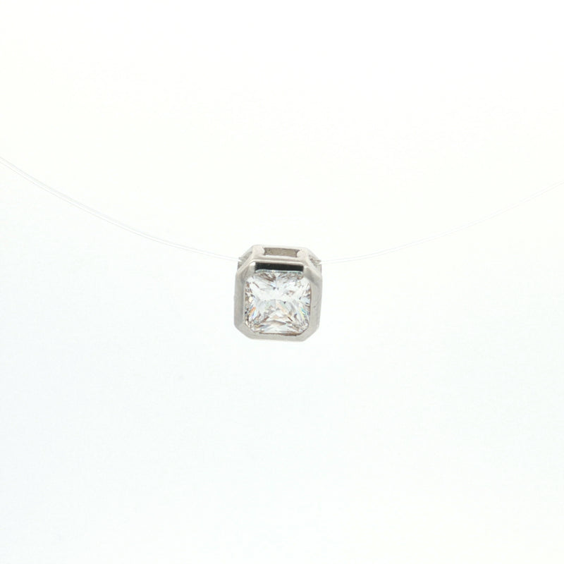 Princess Cut Floating Diamond