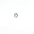 Lisa's Choice - Large Floating Diamond Lab Grown CERTIFIED DIAMOND on illusion wire