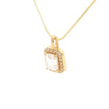 The Emerald Cut Halo Pendant