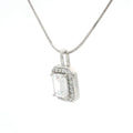 The Emerald Cut Halo Pendant