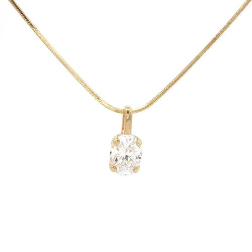 The Oval Solitaire Pendant