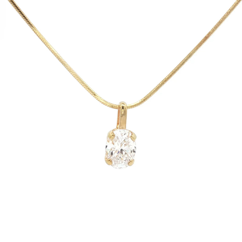 The Oval Solitaire Pendant