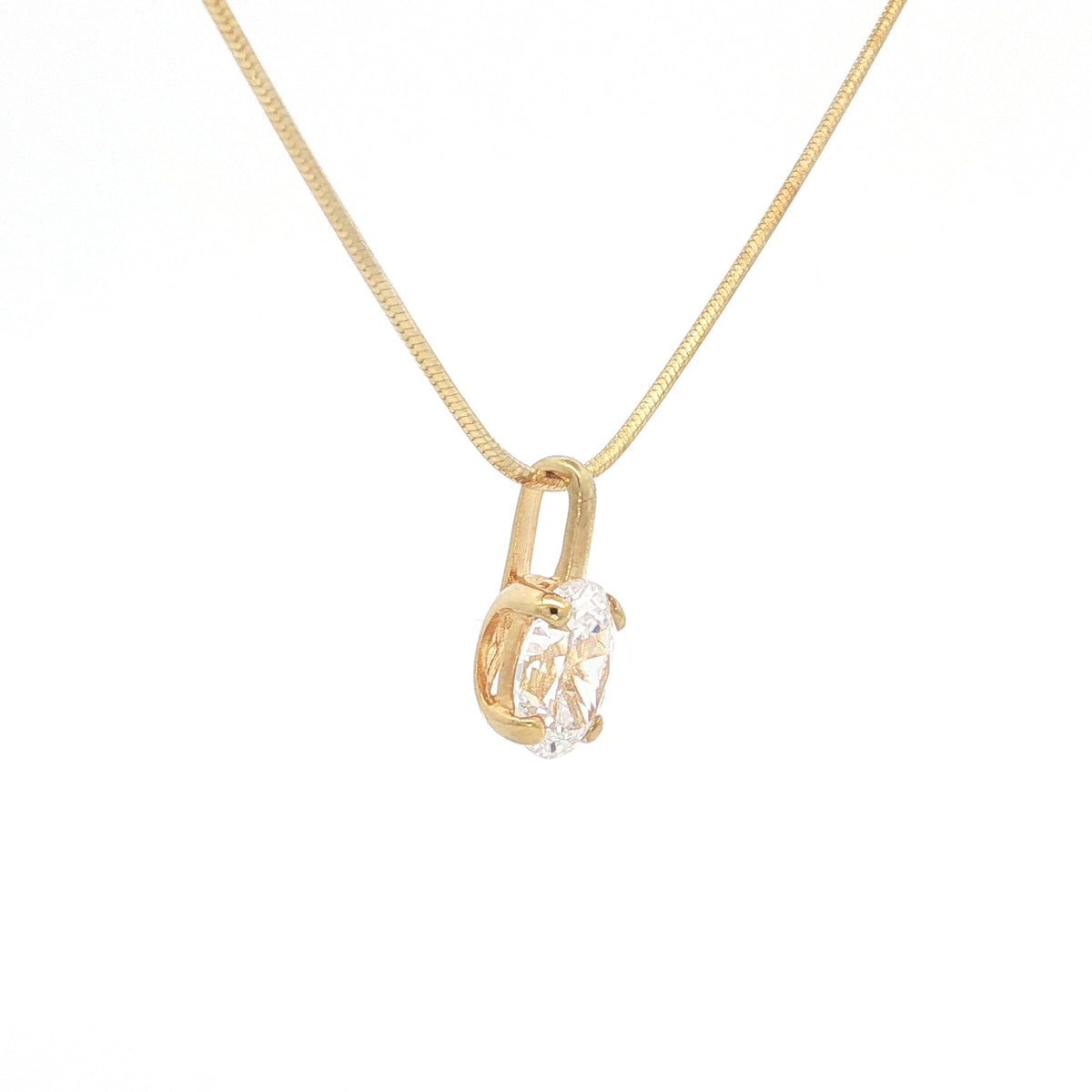 The Oval Solitaire Pendant