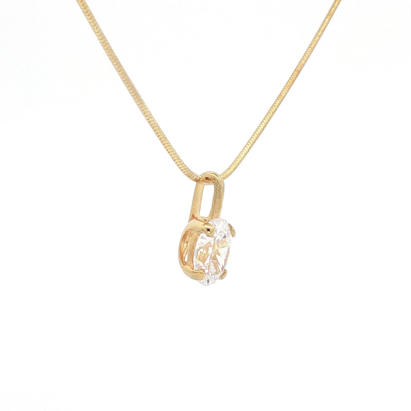 The Oval Solitaire Pendant