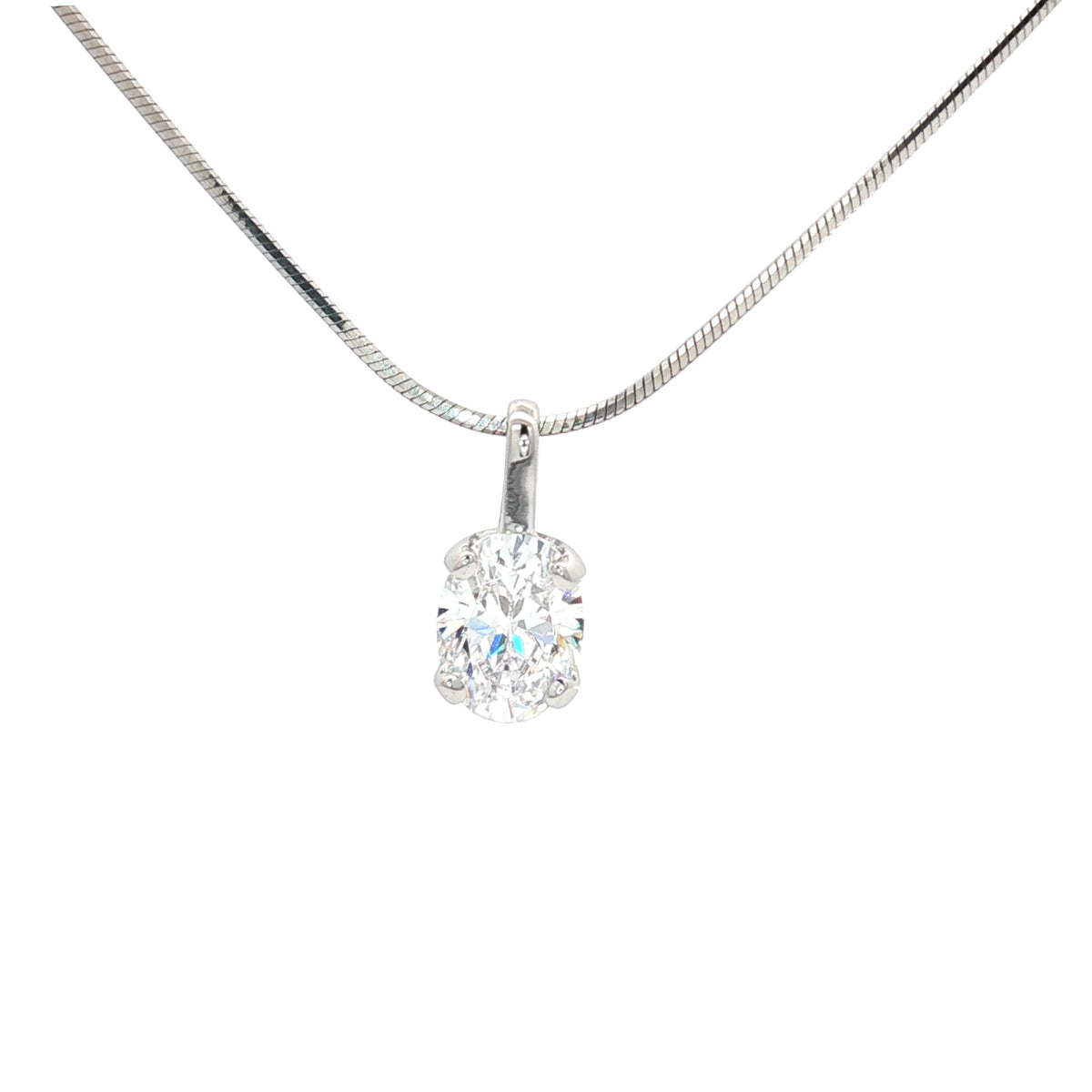 The Oval Solitaire Pendant