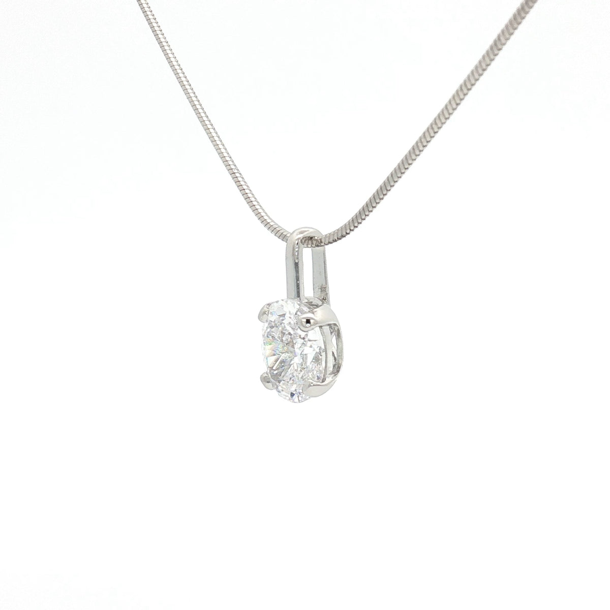 The Oval Solitaire Pendant