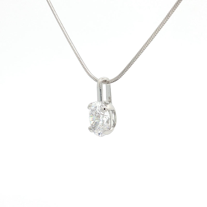 The Oval Solitaire Pendant