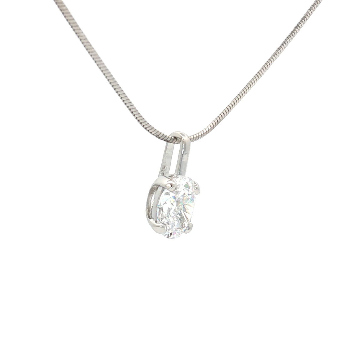 The Oval Solitaire Pendant