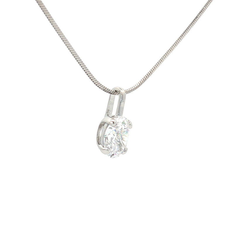 The Oval Solitaire Pendant