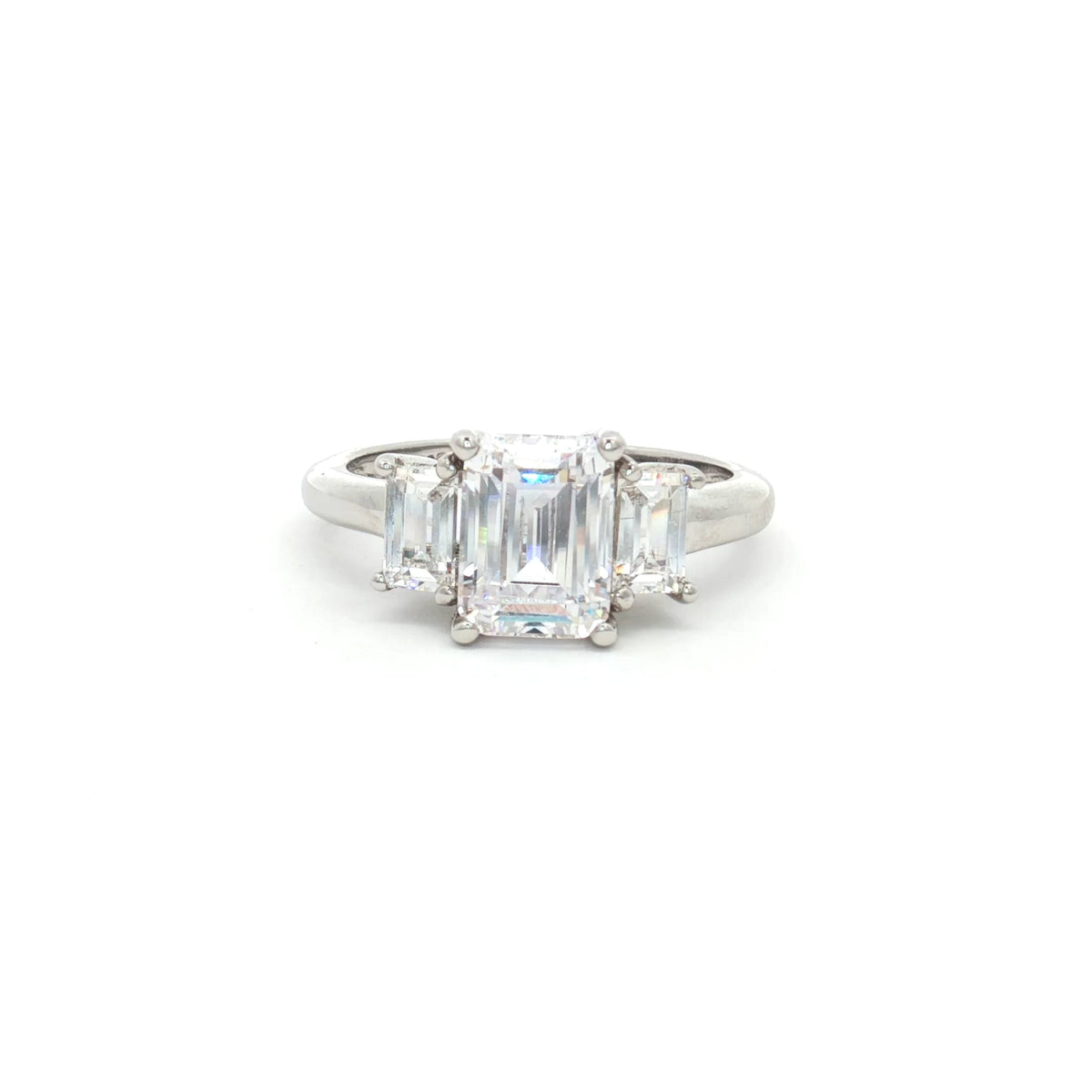Baguette Cut Three Stone Ring