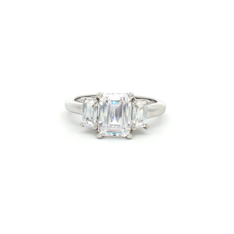 Baguette Cut Three Stone Ring