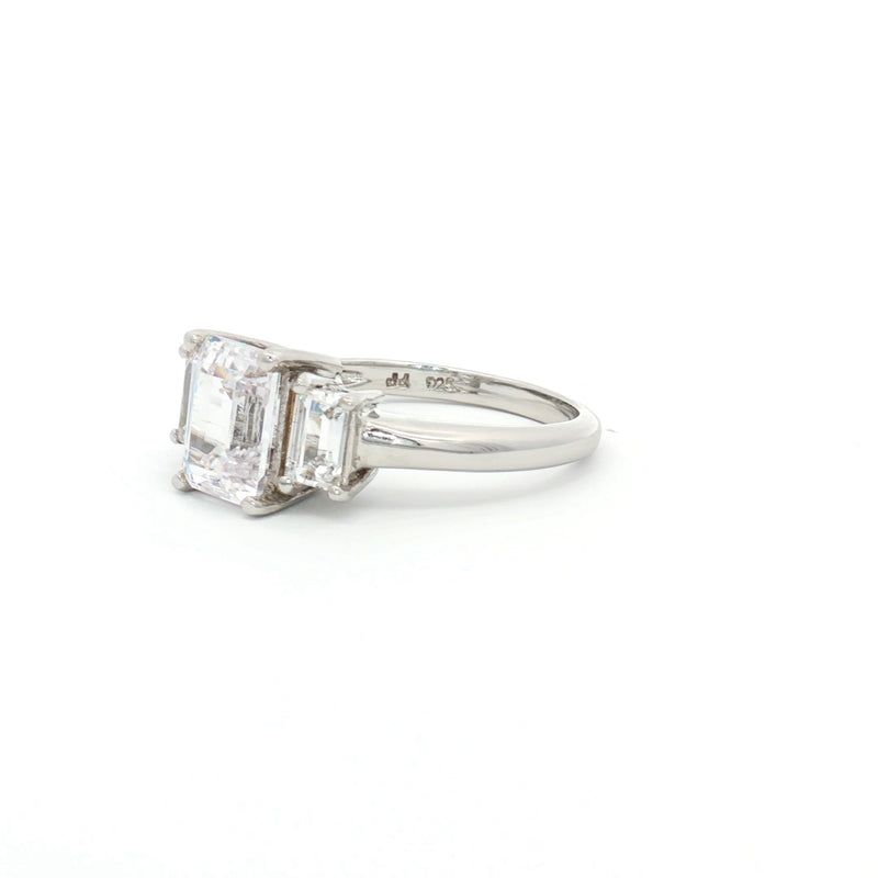 Baguette Cut Three Stone Ring