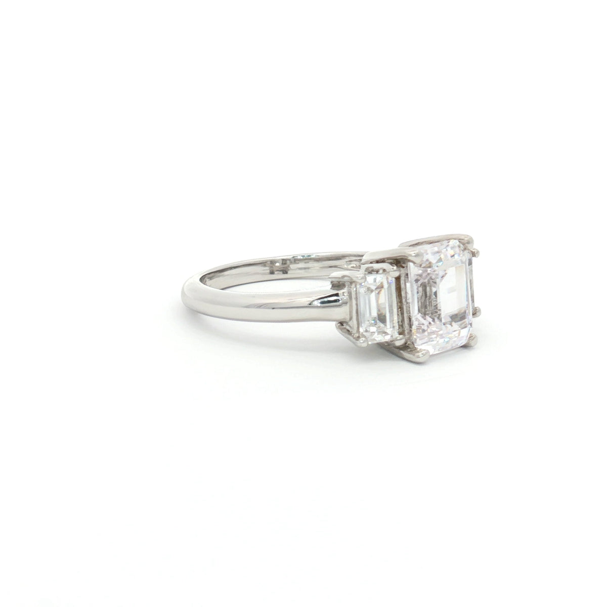 Baguette Cut Three Stone Ring