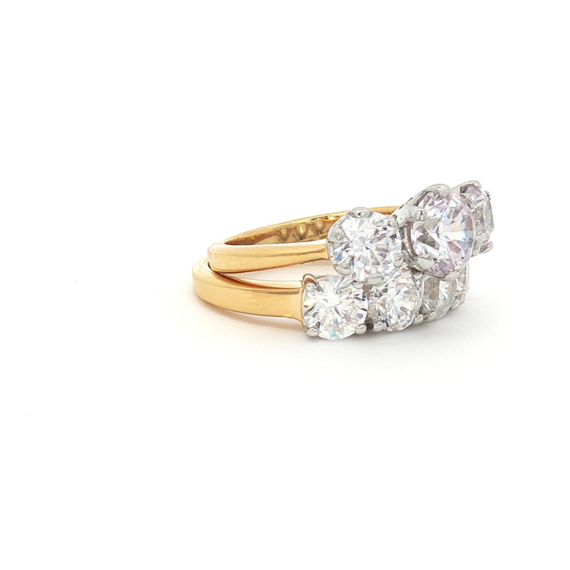 Classic Trilogy Ring and Traditional Four Stone Ring