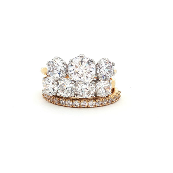Classic Trillogy Traditional Four Stone and Band